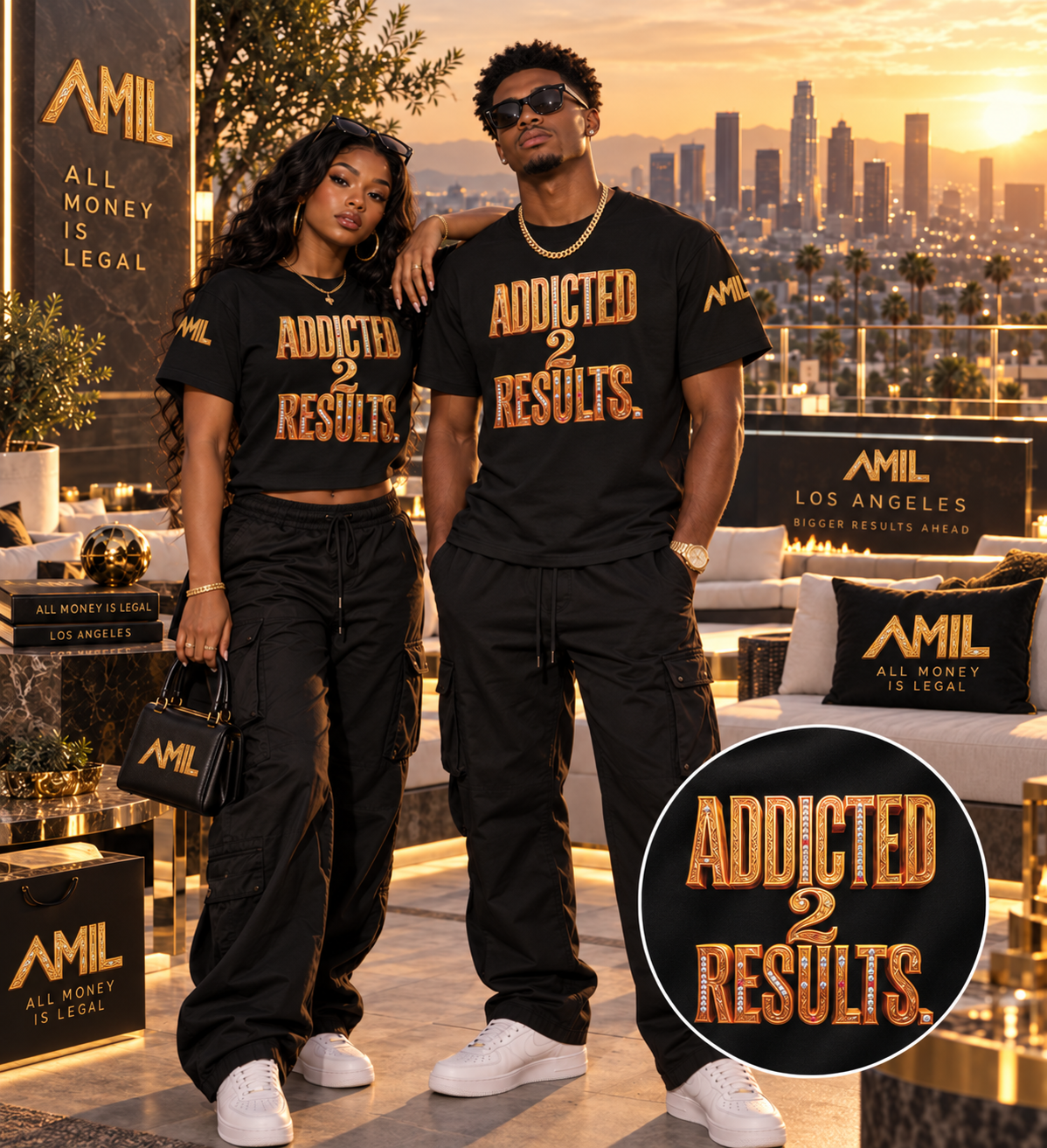 ADDICTED 2 RESULTS 300 GSM HEAVYWEIGHT COTTON T-SHIRT | UNISEX OVERSIZED PREMIUM LIFESTYLE TEE