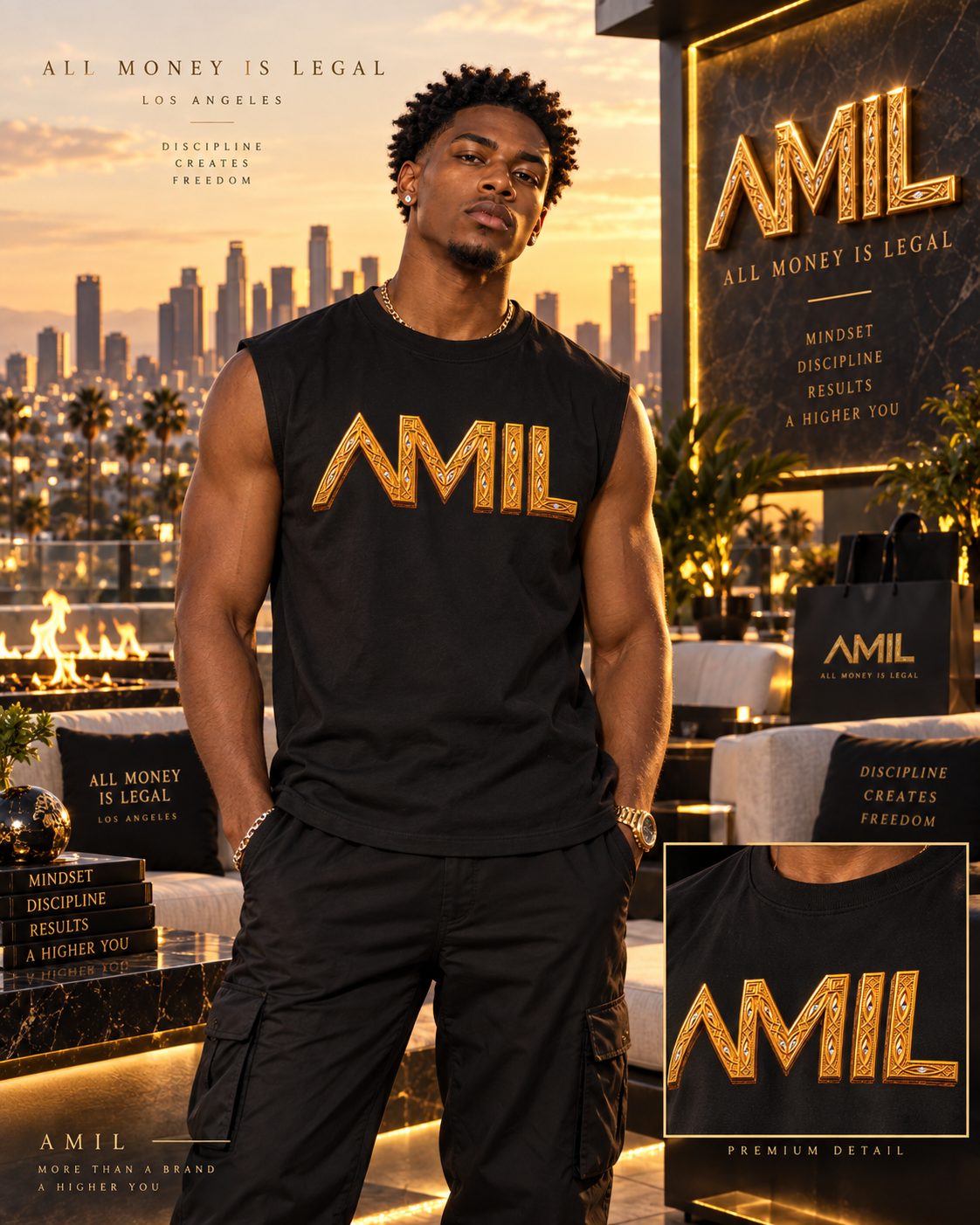 ALL MONEY IS LEGAL DREAMS DO EXPIRE MEN’S SLEEVELESS COTTON TANK TOP | 230 GSM PREMIUM LIFESTYLE WEAR