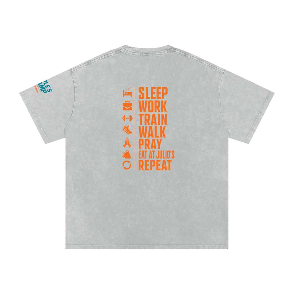 PEOPLE'S CHAMP Snow Washed Oversized Cotton T-Shirt