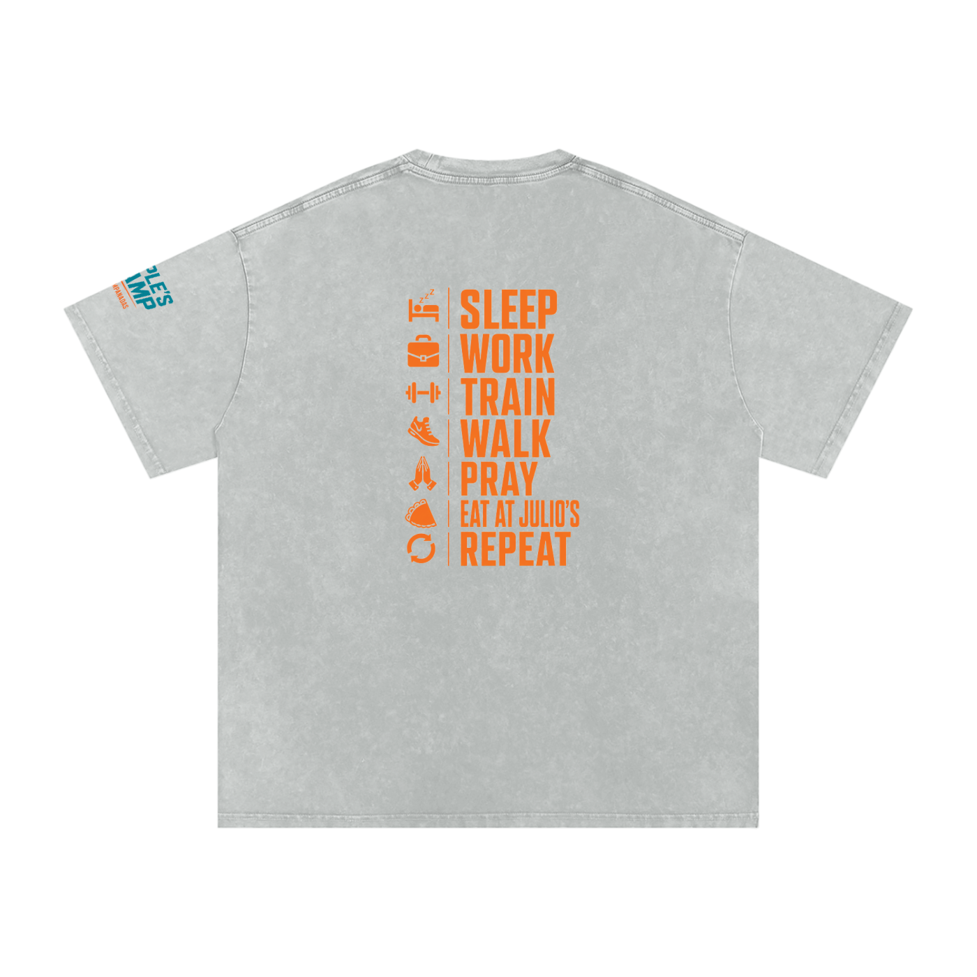 PEOPLE'S CHAMP Snow Washed Oversized Cotton T-Shirt