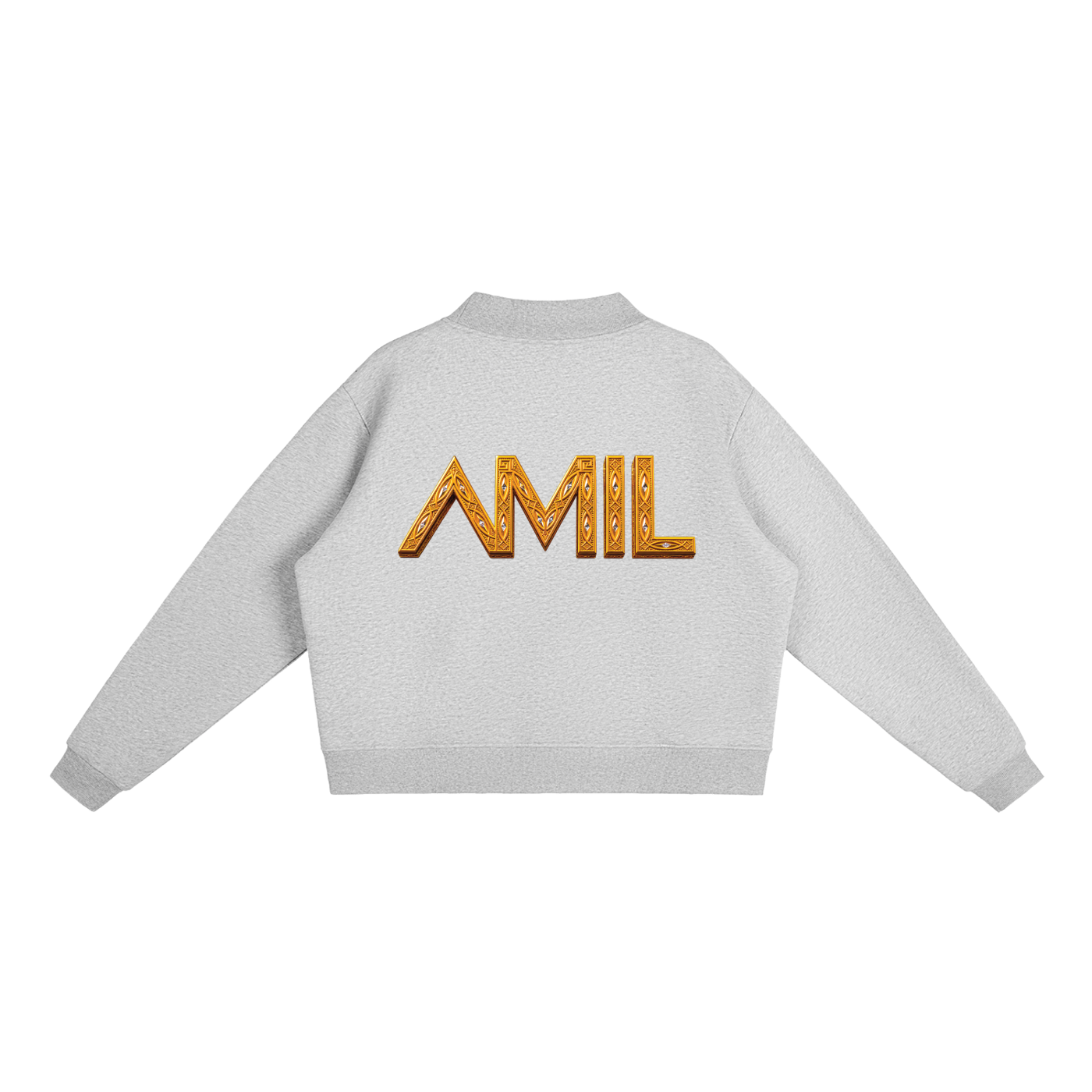 ALL MONEY IS LEGAL EGYPTIAN KING & EMPRESS 350 GSM MOCK-NECK CROPPED FLEECE SWEATSHIRT | WOMEN’S OVERSIZED STREETWEAR