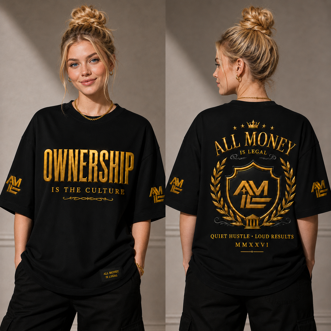 OWNERSHIP IS THE CULTURE Heavyweight Drop Shoulder Cotton T-Shirt