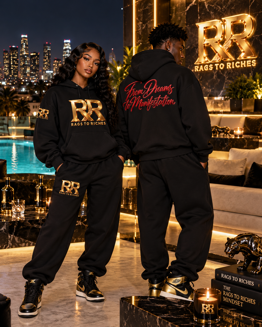 RAGS TO RICHES — DREAMS TO MANIFESTATION Heavyweight Straight Leg Sweatpants | 350 GSM