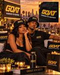 GOAT Glitter Logo Bucket Hat — Trendy Streetwear Sun Hat