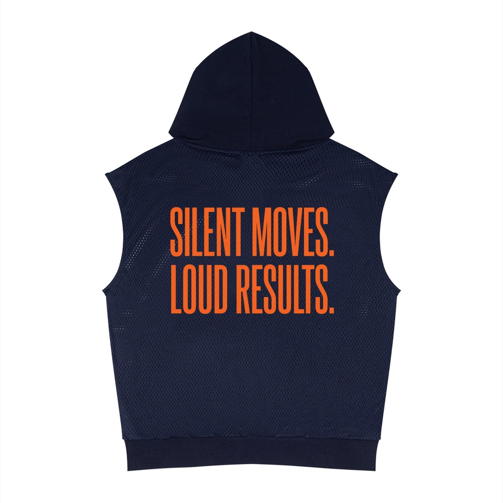 ALL MONEY IS LEGAL Panel Mesh Sleeveless Hoodie