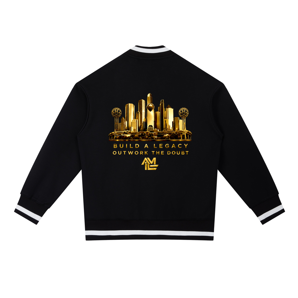 OWNERSHIP IS CULTURE — GEN Z HUSTLER CONTRAST PIPING ZIP BOMBER JACKET