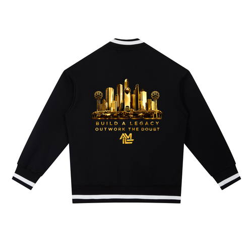 OWNERSHIP IS CULTURE — GEN Z HUSTLER CONTRAST PIPING ZIP BOMBER JACKET