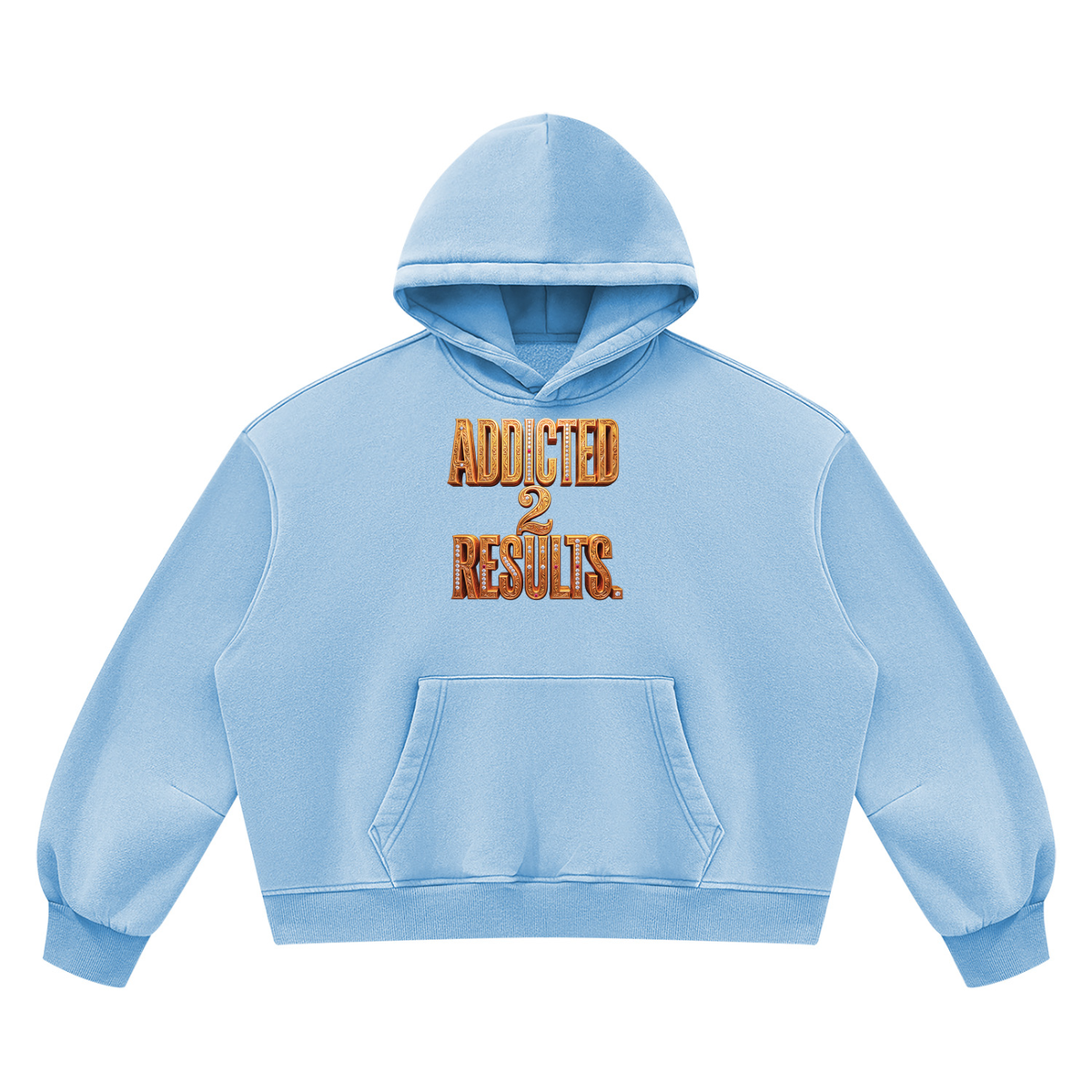ADDICTED 2 RESULTS 390 GSM VINTAGE WASH BOXY FLEECE HOODIE | UNISEX OVERSIZED PREMIUM LIFESTYLE WEAR