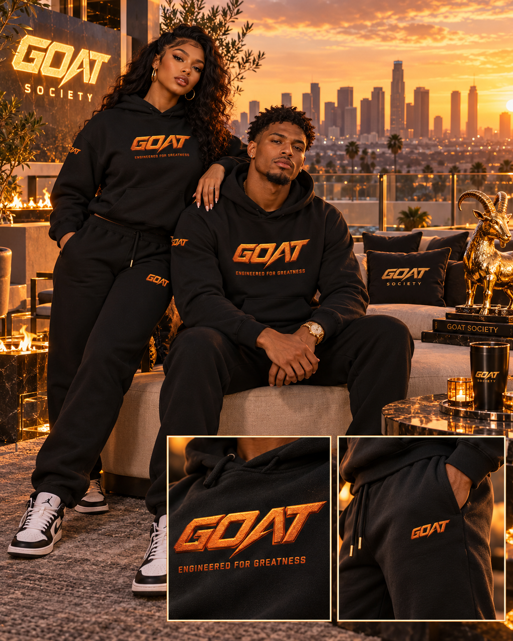 GOAT SOCIETY SILENT MOVES LOUD RESULTS ESSENTIAL HEAVYWEIGHT HOODIE | 430 GSM PREMIUM COTTON BLEND