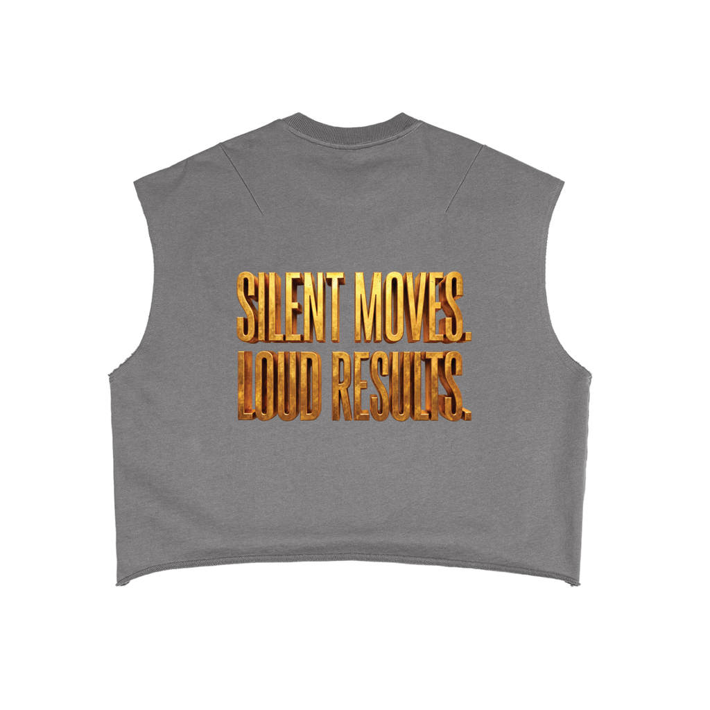 TOBU SILENT MOVES LOUD RESULTS 340 GSM FRENCH TERRY BOXY TANK TOP | UNISEX PREMIUM LIFESTYLE WEAR