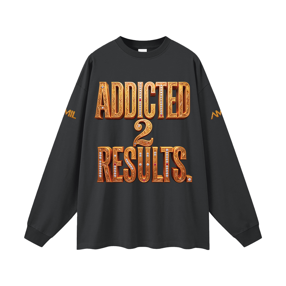 ADDICTED 2 RESULTS 305 GSM OVERSIZED LONG SLEEVE T-SHIRT | UNISEX HEAVYWEIGHT COTTON LIFESTYLE TEE