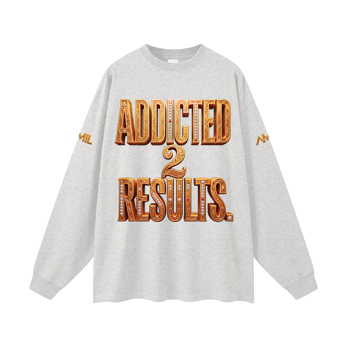 ADDICTED 2 RESULTS 305 GSM OVERSIZED LONG SLEEVE T-SHIRT | UNISEX HEAVYWEIGHT COTTON LIFESTYLE TEE