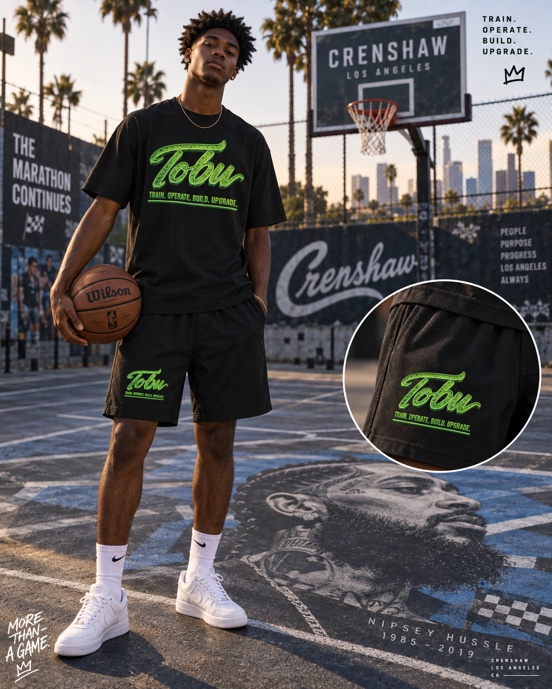 TOBU Hoop 4 Life Men’s Lightweight Basketball Shorts