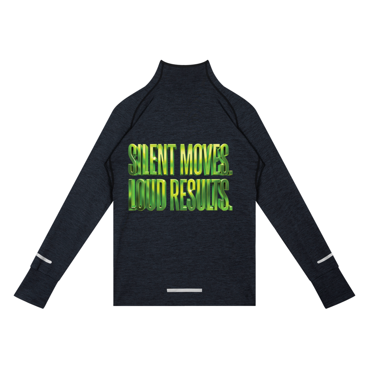 TOBU SILENT MOVES LOUD RESULTS MEN'S QUARTER-ZIP RAGLAN TRAINING SHIRT | 220 GSM PERFORMANCE APPAREL