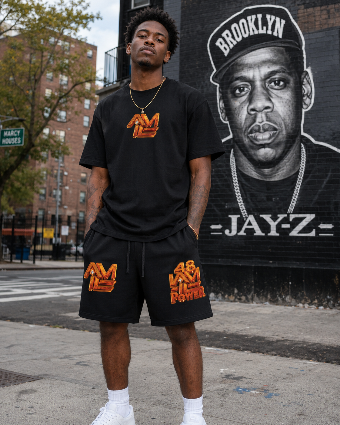 48 LAWS OF POWER | ESSENTIAL 500 GSM HEAVYWEIGHT FLEECE SHORTS