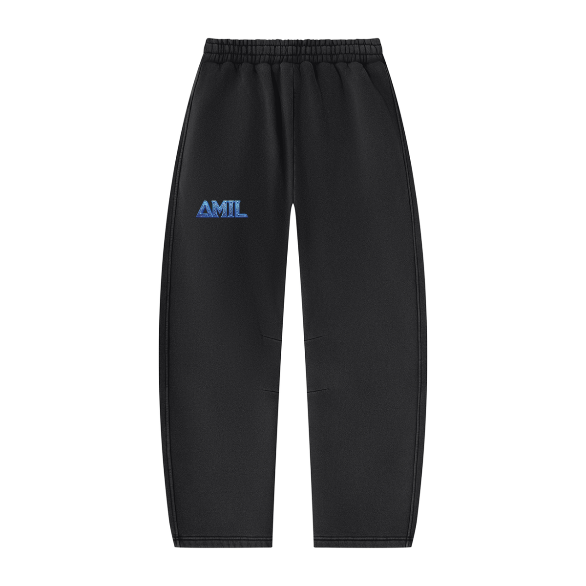 AMIL HEAVY MOTION Vintage Wash Barrel Leg Fleece Pants