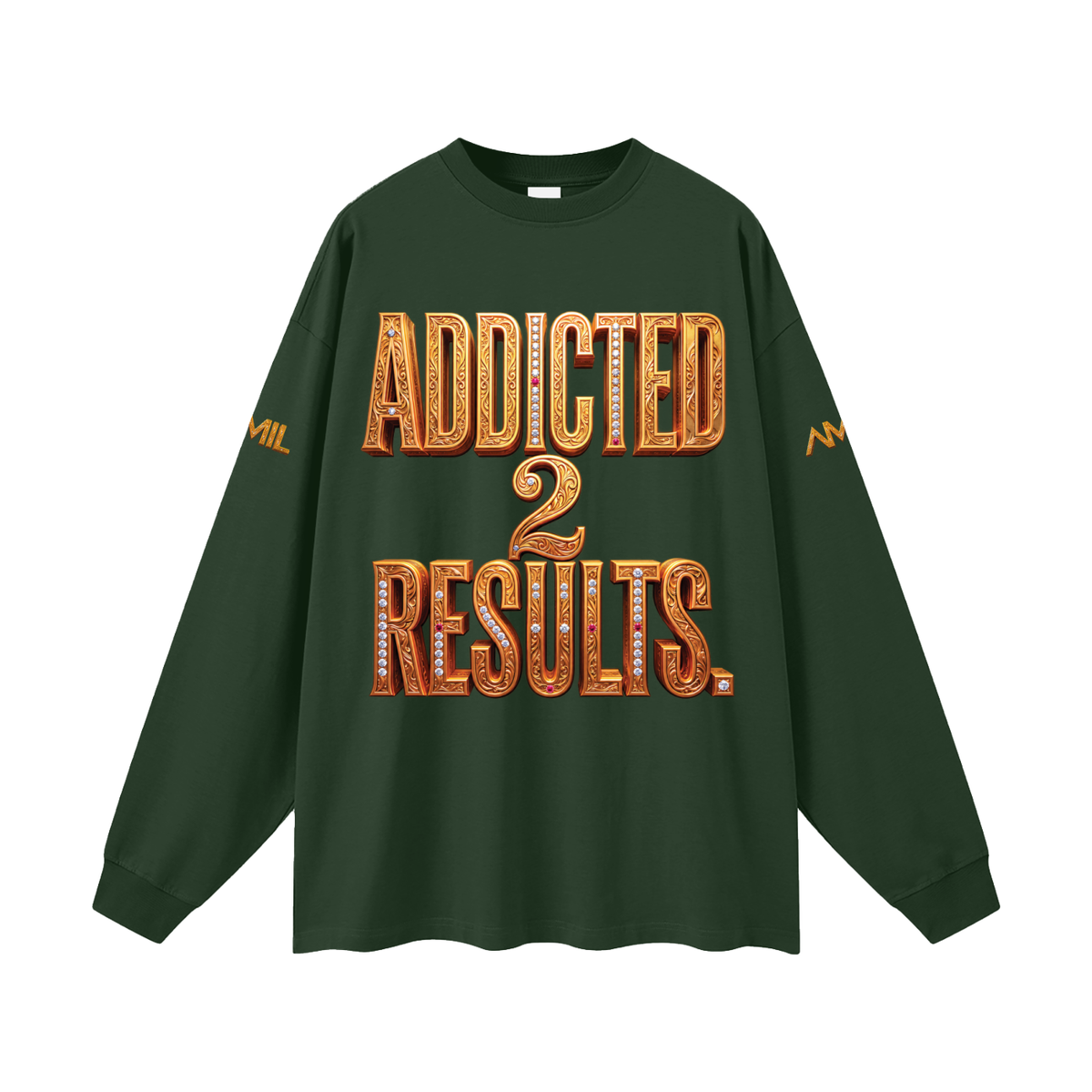 ADDICTED 2 RESULTS 305 GSM OVERSIZED LONG SLEEVE T-SHIRT | UNISEX HEAVYWEIGHT COTTON LIFESTYLE TEE