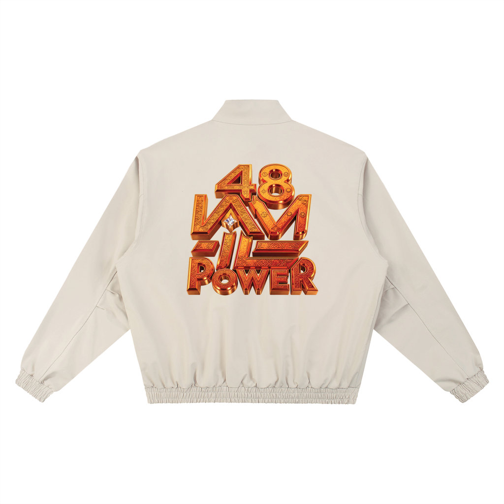 48 LAWS OF POWER | STAND COLLAR BOMBER JACKET