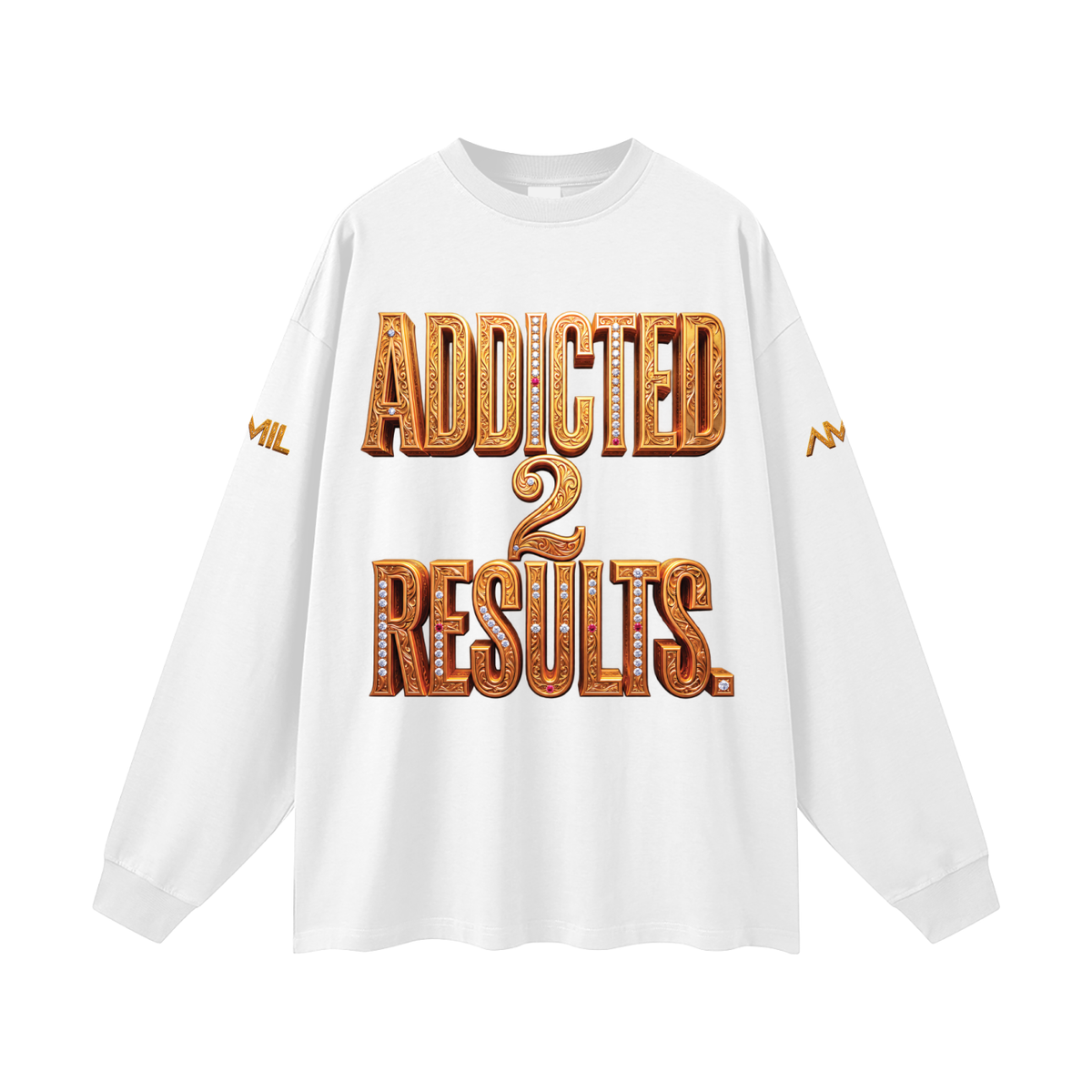 ADDICTED 2 RESULTS 305 GSM OVERSIZED LONG SLEEVE T-SHIRT | UNISEX HEAVYWEIGHT COTTON LIFESTYLE TEE