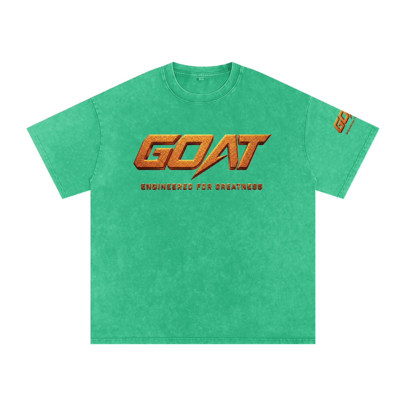 GOAT SOCIETY Engineered for Greatness Premium Snow-Washed Oversized T-Shirt