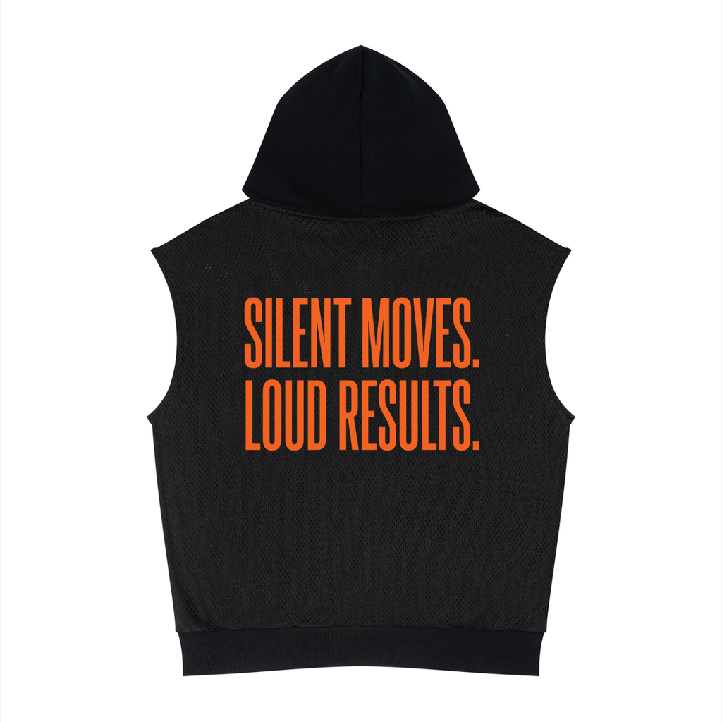 ALL MONEY IS LEGAL Panel Mesh Sleeveless Hoodie