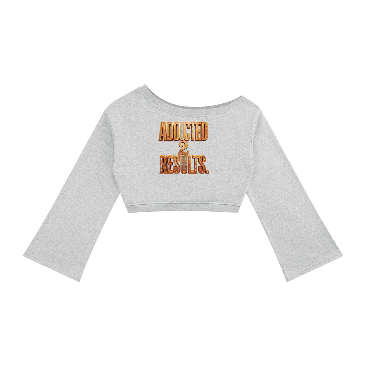 ADDICTED 2 RESULTS WOMEN’S OFF-SHOULDER CROPPED SWEATSHIRT | 310 GSM PREMIUM LIFESTYLE WEAR