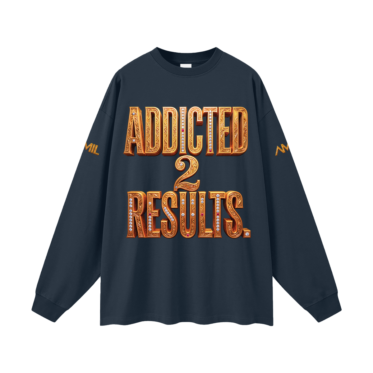 ADDICTED 2 RESULTS 305 GSM OVERSIZED LONG SLEEVE T-SHIRT | UNISEX HEAVYWEIGHT COTTON LIFESTYLE TEE