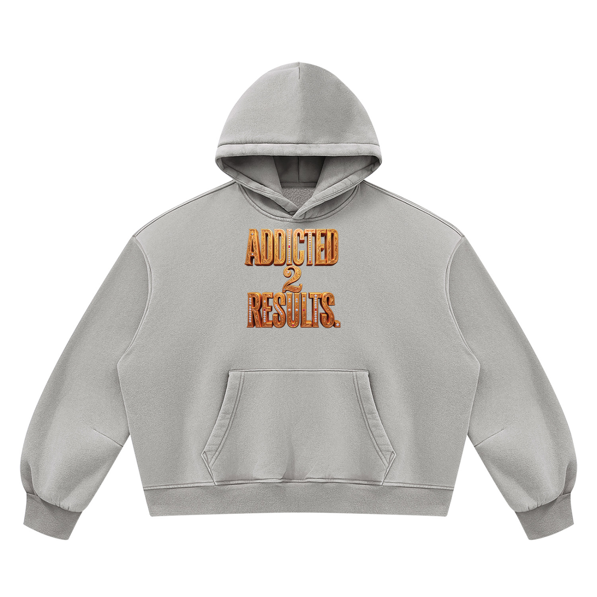 ADDICTED 2 RESULTS 390 GSM VINTAGE WASH BOXY FLEECE HOODIE | UNISEX OVERSIZED PREMIUM LIFESTYLE WEAR