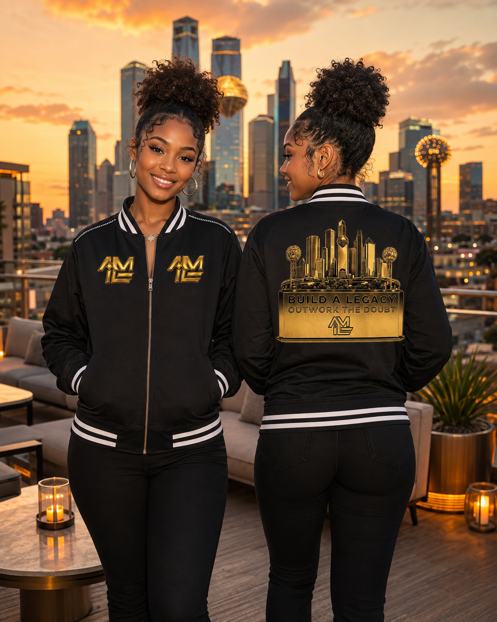 OWNERSHIP IS CULTURE — GEN Z HUSTLER CONTRAST PIPING ZIP BOMBER JACKET