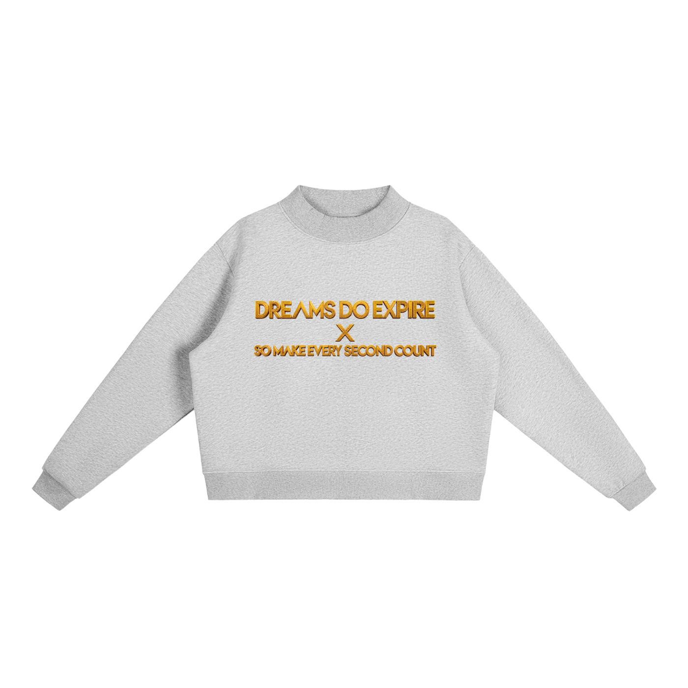 ALL MONEY IS LEGAL EGYPTIAN KING & EMPRESS 350 GSM MOCK-NECK CROPPED FLEECE SWEATSHIRT | WOMEN’S OVERSIZED STREETWEAR