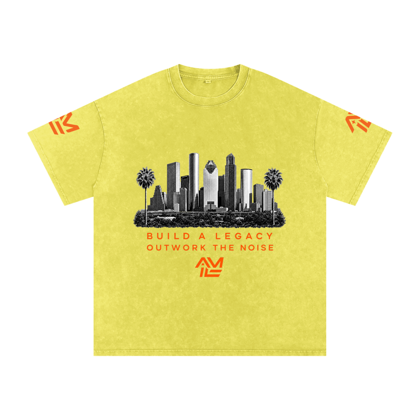 BUILD A LEGACY Snow Washed Oversized Cotton T-Shirt