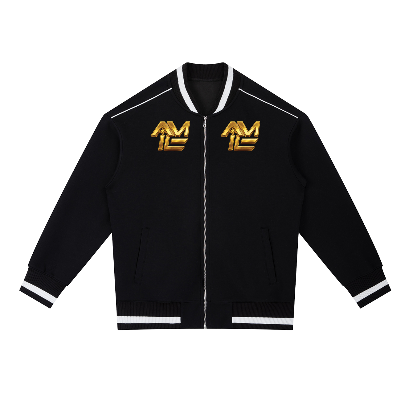 OWNERSHIP IS CULTURE — GEN Z HUSTLER CONTRAST PIPING ZIP BOMBER JACKET