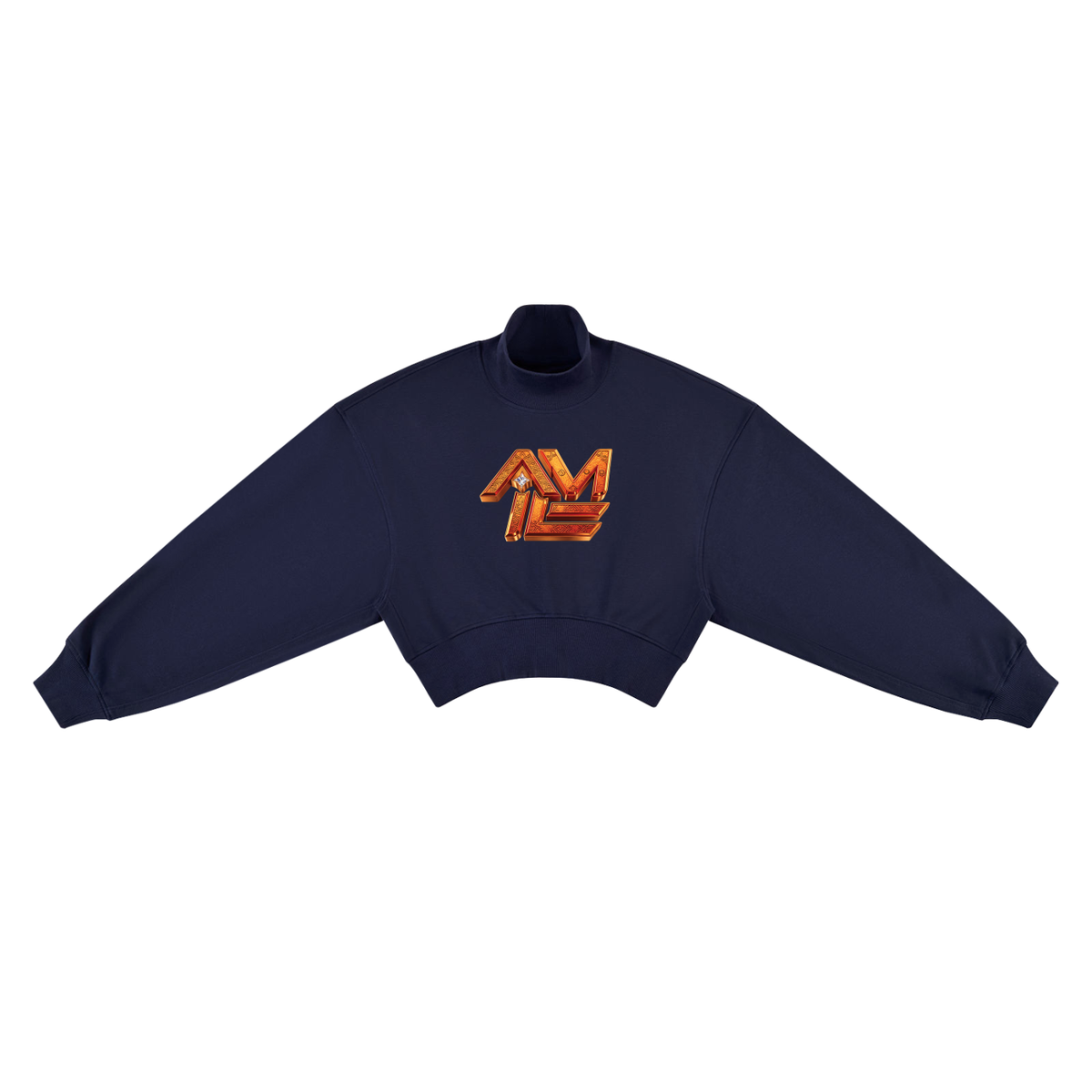 48 Laws of Power Women’s Cropped Mock Neck Sweatshirt