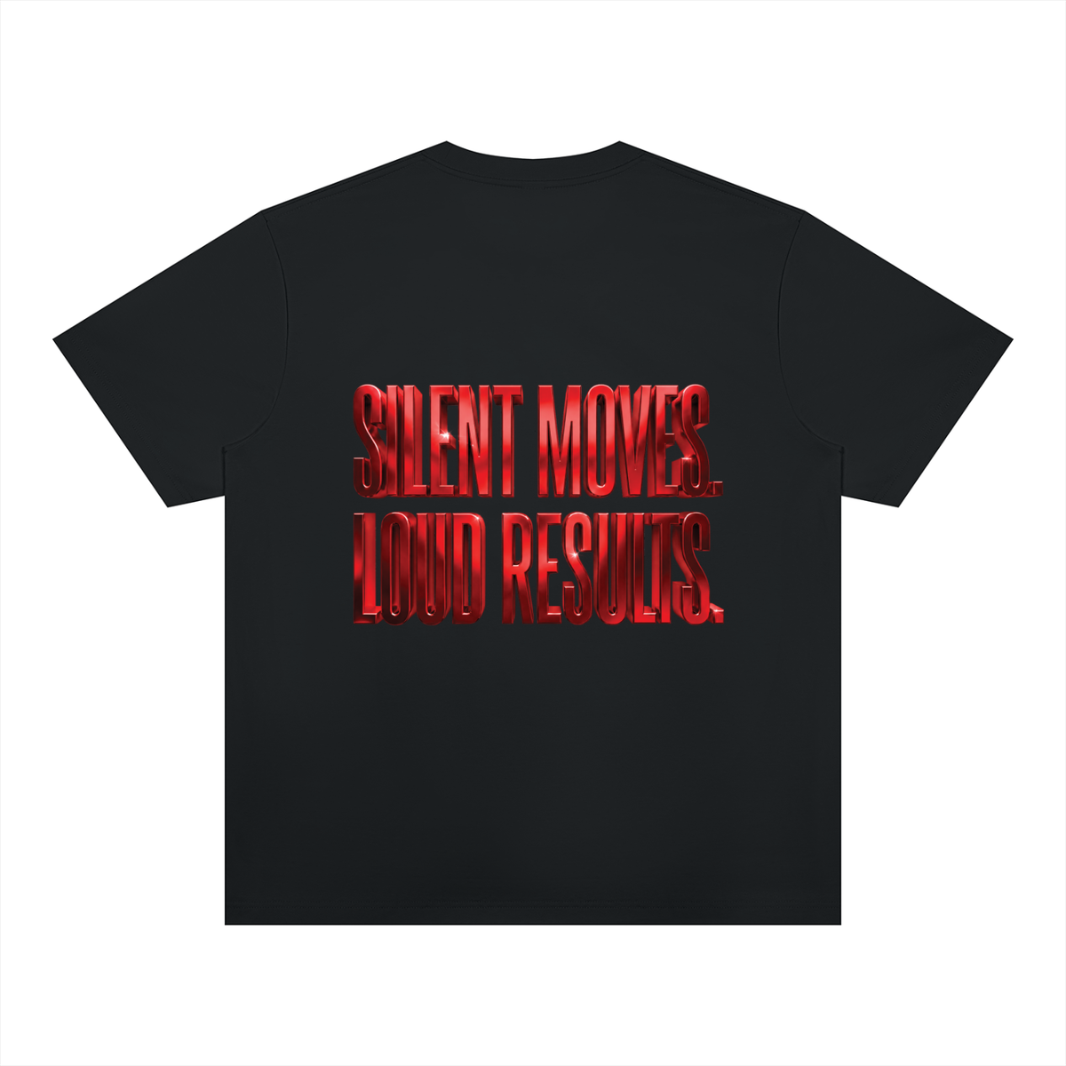 TOBU SILENT MOVES LOUD RESULTS 300 GSM COTTON-BLEND T-SHIRT | UNISEX PREMIUM LIFESTYLE WEAR