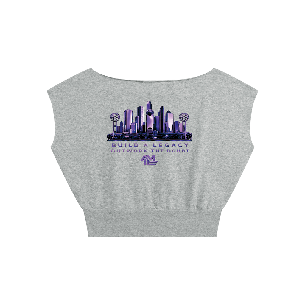 ALL MONEY IS LEGAL Originals Women’s Boatneck Raw Edge Crop T-Shirt