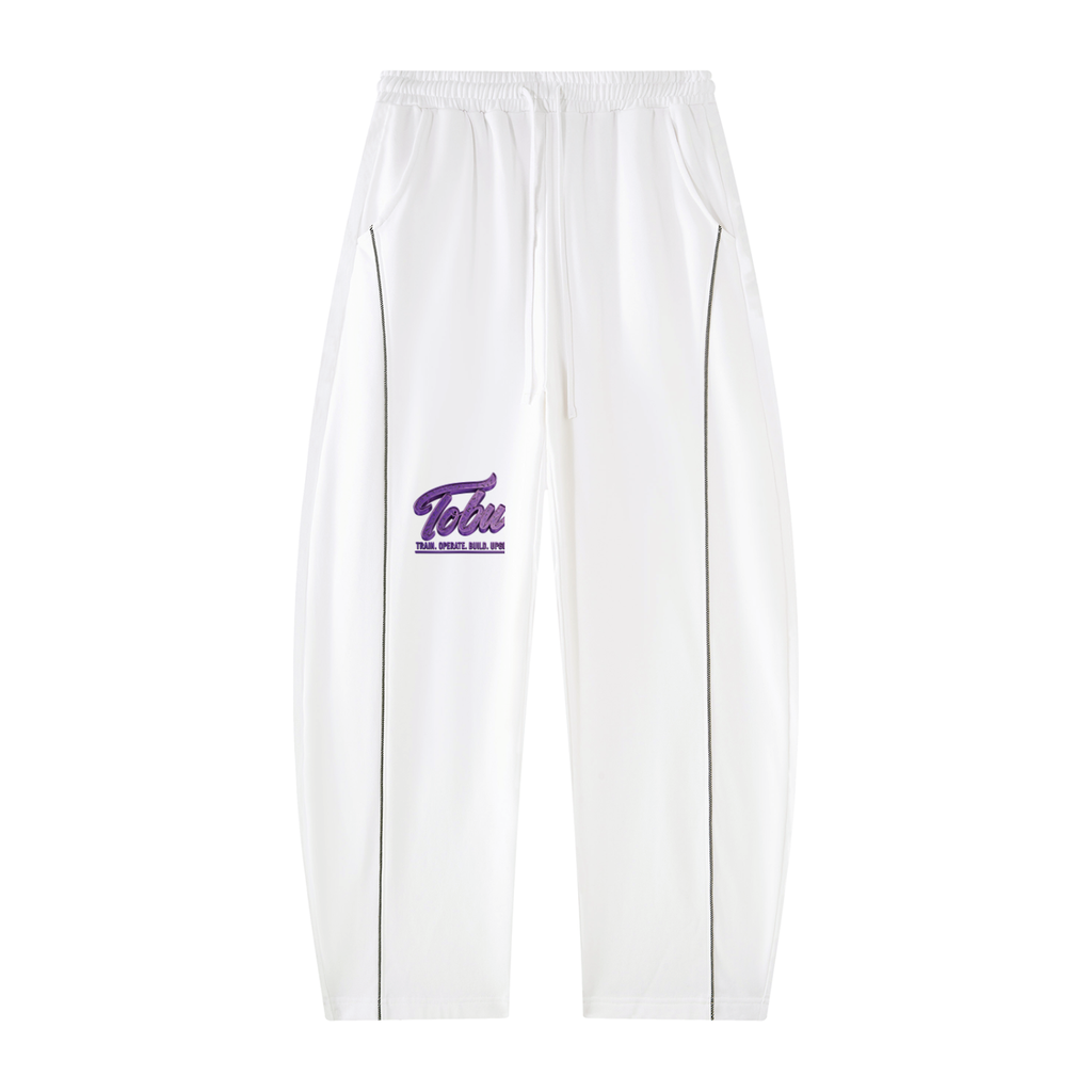 TOBU SILENT MOVES LOUD RESULTS UNISEX 390 GSM HEAVYWEIGHT BARREL LEG SWEATPANTS | PREMIUM PERFORMANCE LIFESTYLE FIT