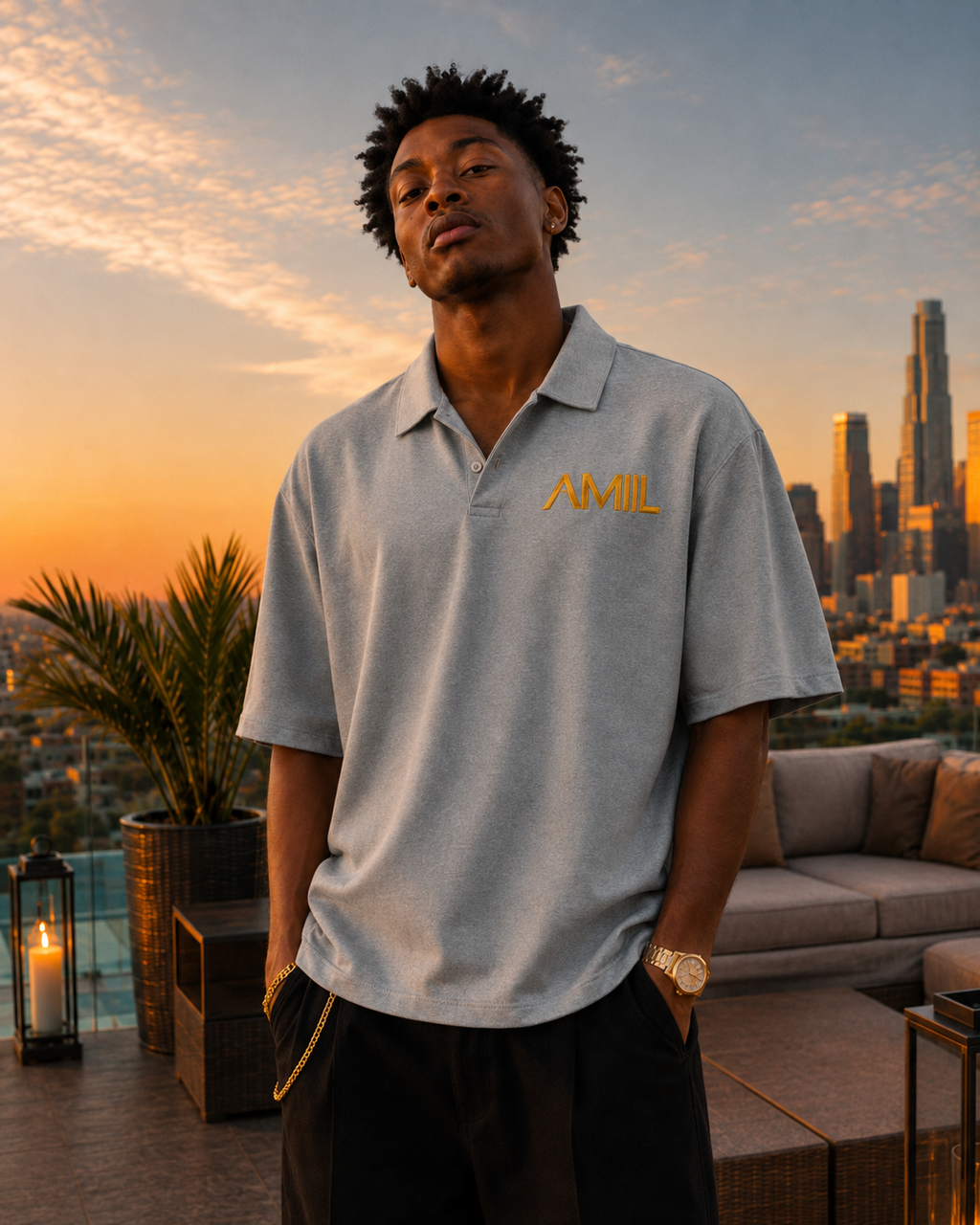 AMIL Executive Premium 375 GSM Heavyweight Oversized Polo Shirt