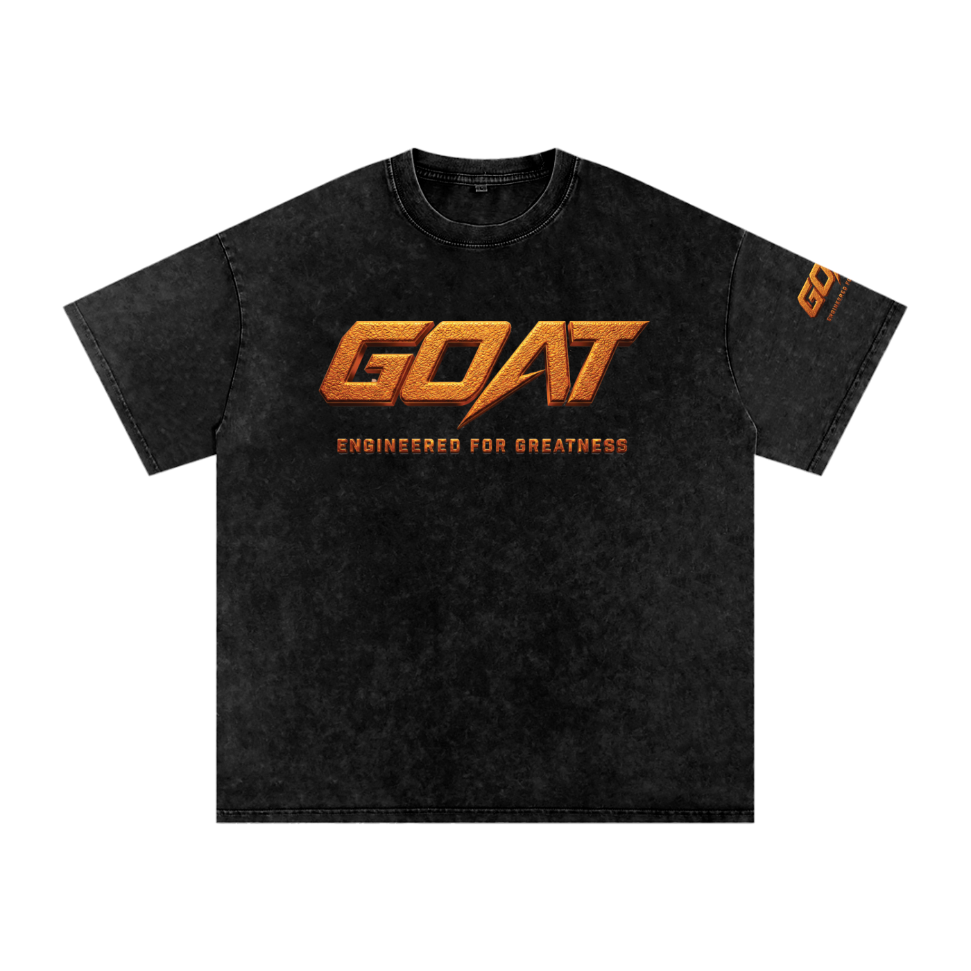 GOAT SOCIETY Engineered for Greatness Premium Snow-Washed Oversized T-Shirt