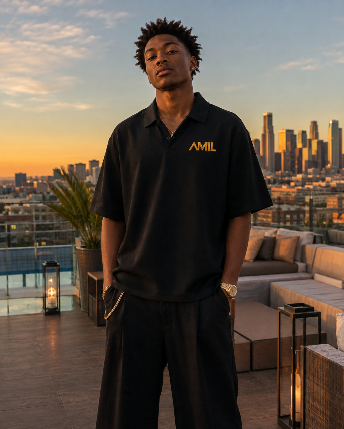 AMIL Executive Premium 375 GSM Heavyweight Oversized Polo Shirt