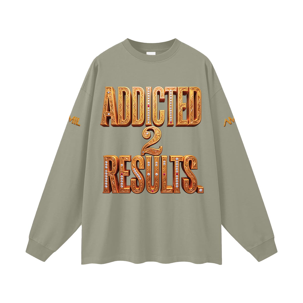 ADDICTED 2 RESULTS 305 GSM OVERSIZED LONG SLEEVE T-SHIRT | UNISEX HEAVYWEIGHT COTTON LIFESTYLE TEE