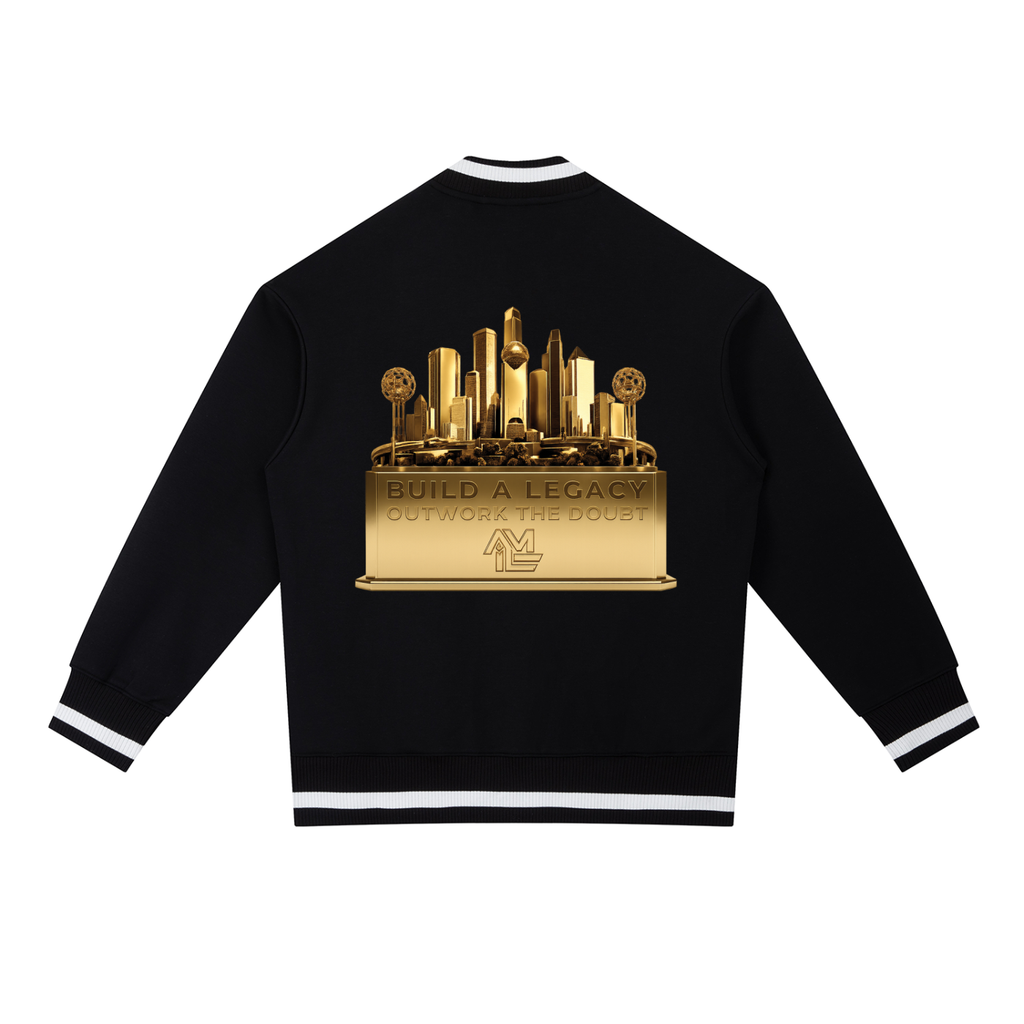 OWNERSHIP IS CULTURE — GEN Z HUSTLER CONTRAST PIPING ZIP BOMBER JACKET