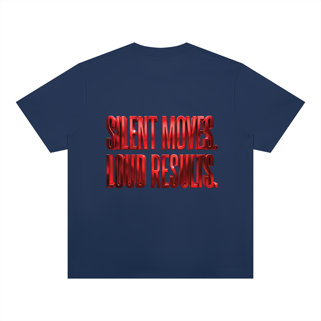 TOBU SILENT MOVES LOUD RESULTS 300 GSM COTTON-BLEND T-SHIRT | UNISEX PREMIUM LIFESTYLE WEAR