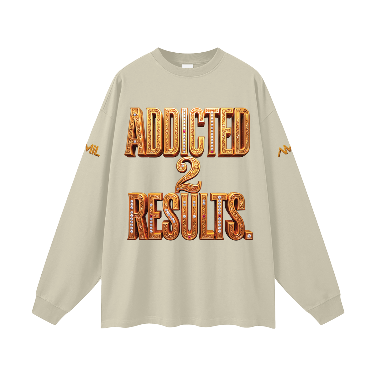 ADDICTED 2 RESULTS 305 GSM OVERSIZED LONG SLEEVE T-SHIRT | UNISEX HEAVYWEIGHT COTTON LIFESTYLE TEE