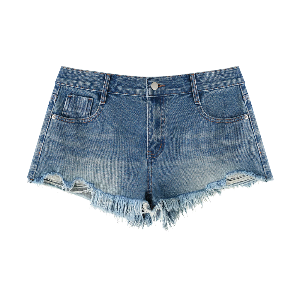 OWNERSHIP IS THE CULTURE 430 GSM Y2K VINTAGE WASH DENIM SHORTS