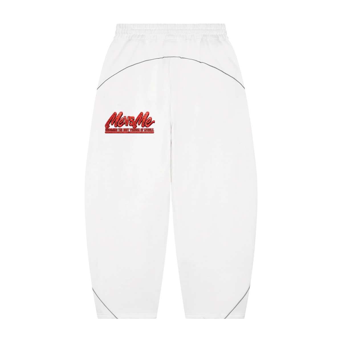 TOBU ME VERSUS ME COLLECTION UNISEX 345 GSM PIPING FLEECE BARREL LEG SWEATPANTS | PREMIUM HEAVYWEIGHT FIT