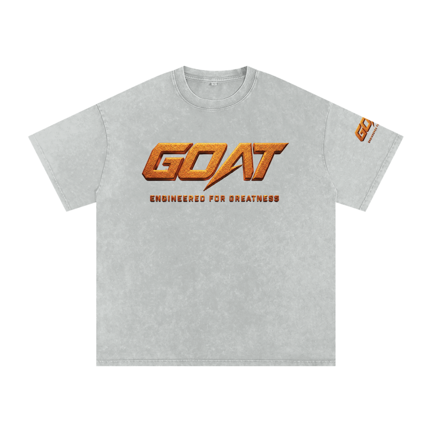 GOAT SOCIETY Engineered for Greatness Premium Snow-Washed Oversized T-Shirt