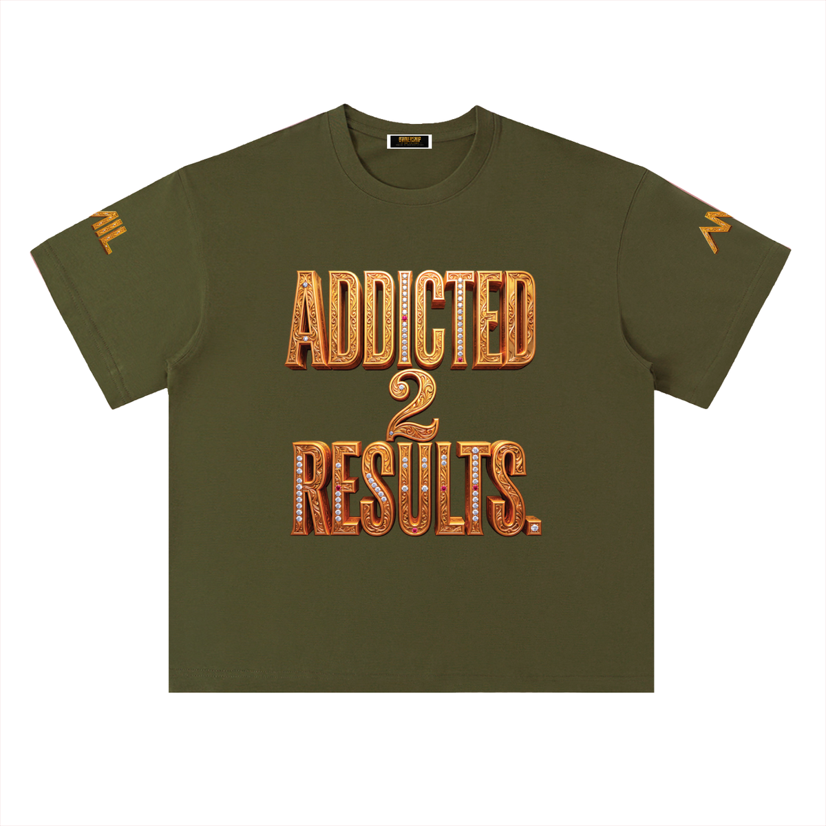 ADDICTED 2 RESULTS 300 GSM HEAVYWEIGHT COTTON T-SHIRT | UNISEX OVERSIZED PREMIUM LIFESTYLE TEE