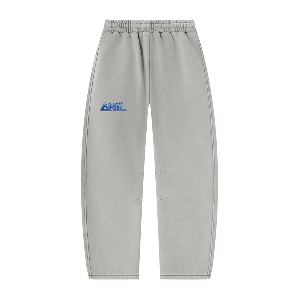 AMIL HEAVY MOTION Vintage Wash Barrel Leg Fleece Pants