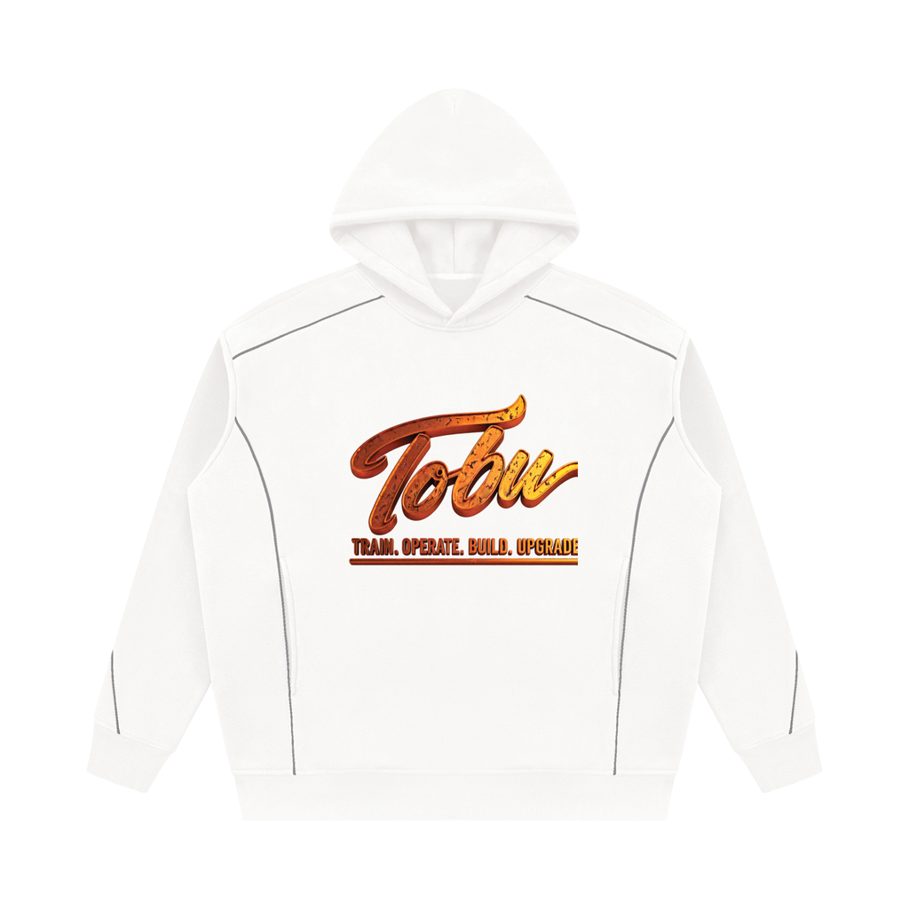 TOBU 345 GSM OVERSIZED PIPING FLEECE HOODIE | UNISEX PREMIUM STREETWEAR