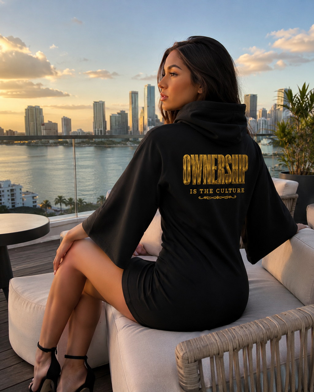 GROWN AND SEXY WOMEN’S TURTLENECK BATWING T-SHIRT